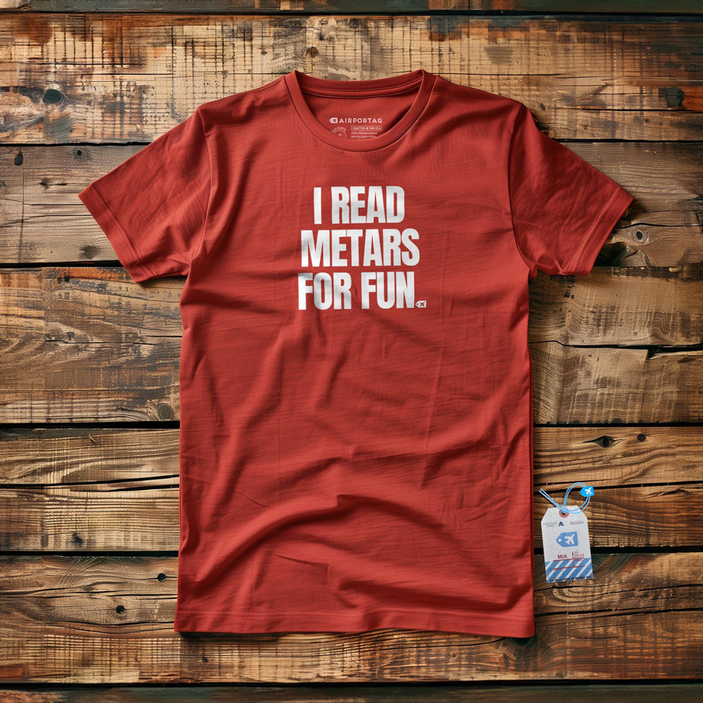 I Read METARs for Fun - T-Shirt - Red