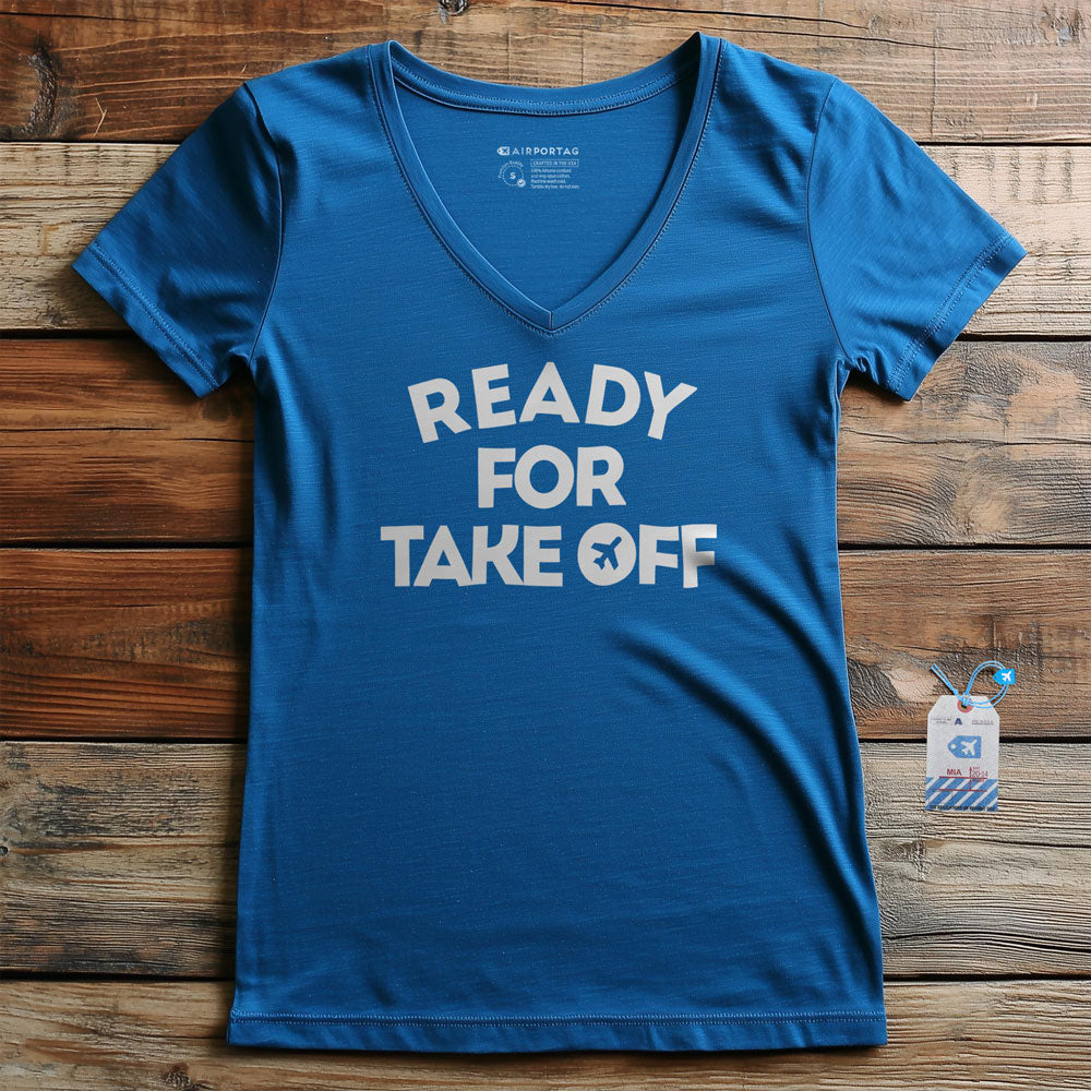 Ready for Take Off - Women's V-Neck T-Shirt