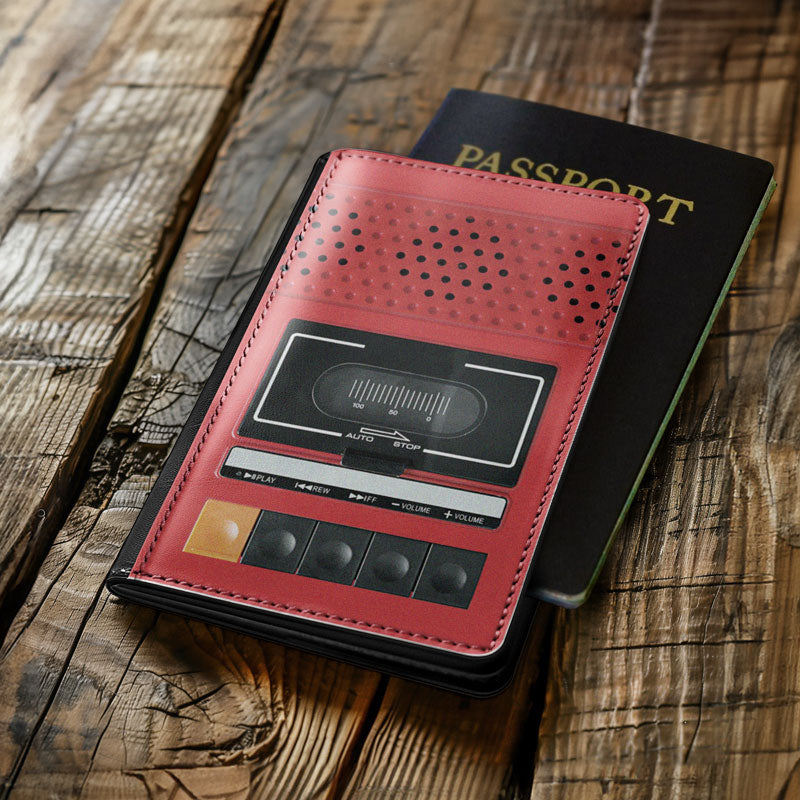 Tape Recorder Red - Passport Cover