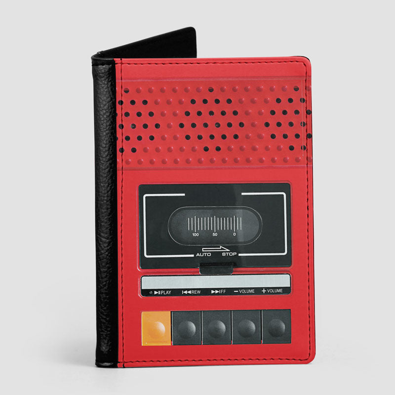 Tape Recorder Red - Passport Cover