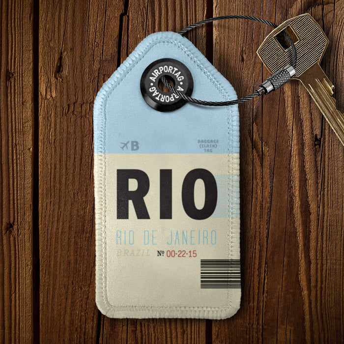 RIO - Rio de Janeiro Airports - Leather Keychain