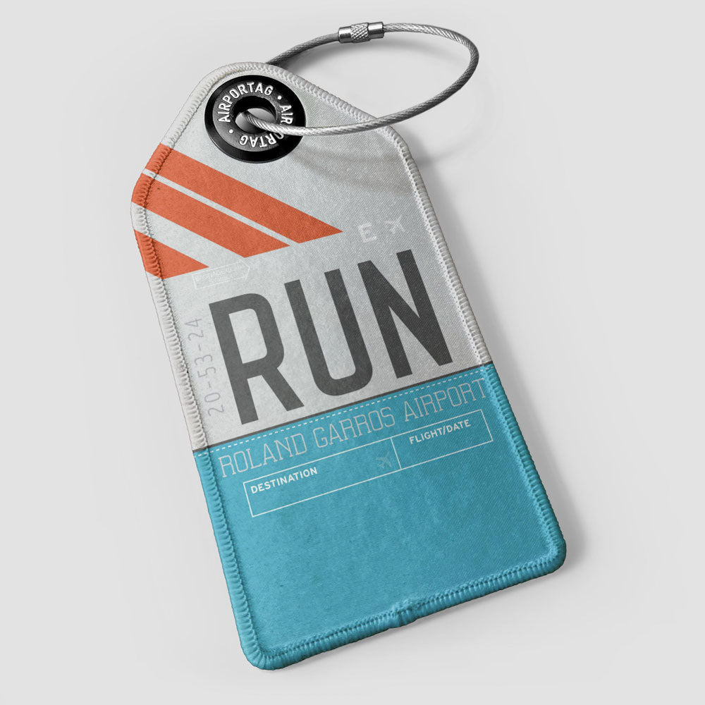 Airport Code Luggage Tag - IATA code RUN baggage tag