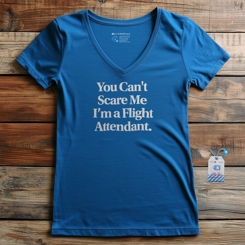 Scare Me Flight Attendant - Women's V-Neck T-Shirt