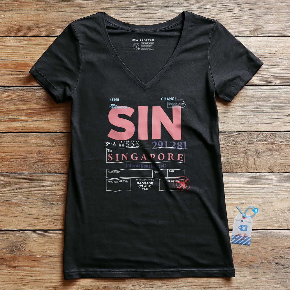 SIN - Women's V-Neck T-Shirt