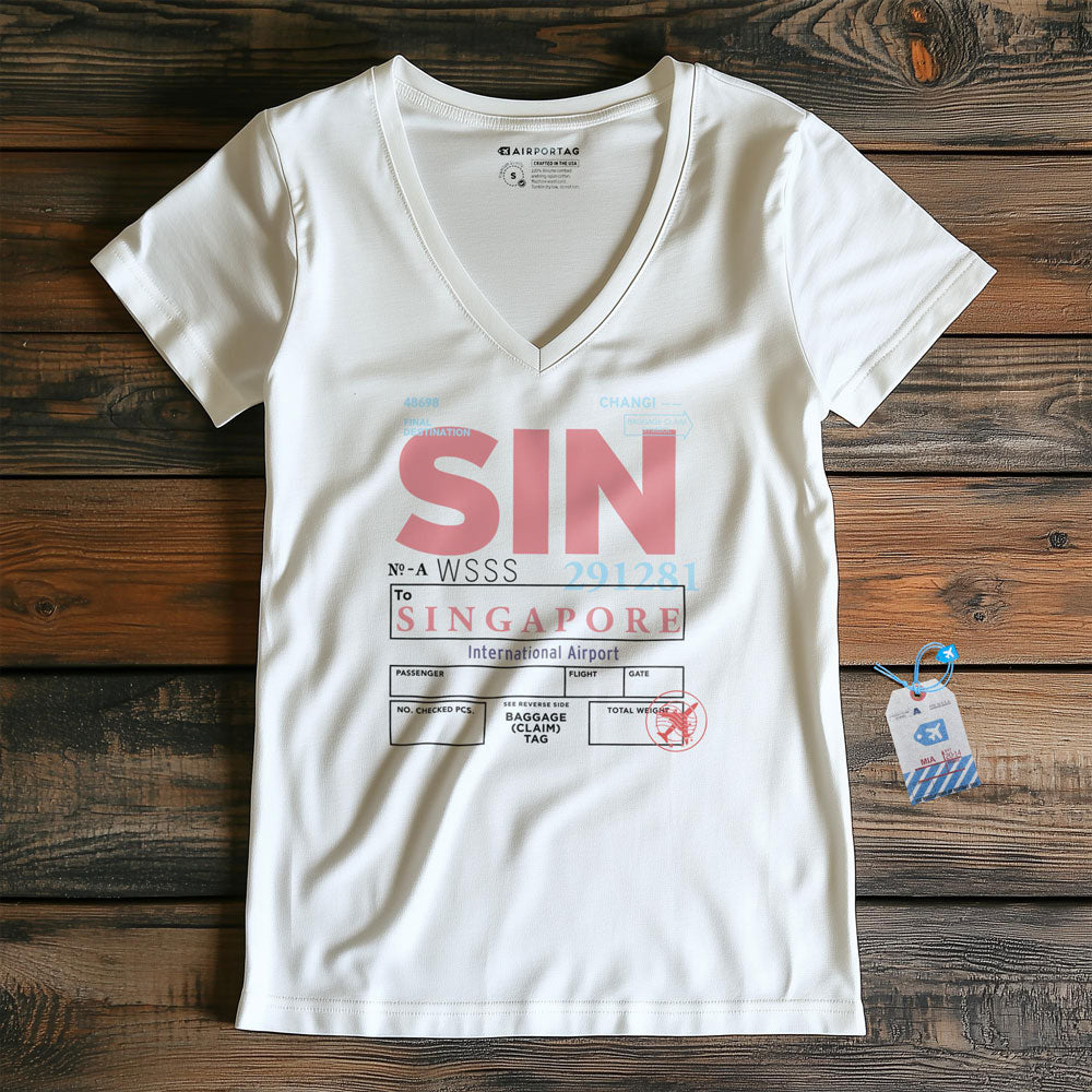 SIN - Women's V-Neck T-Shirt