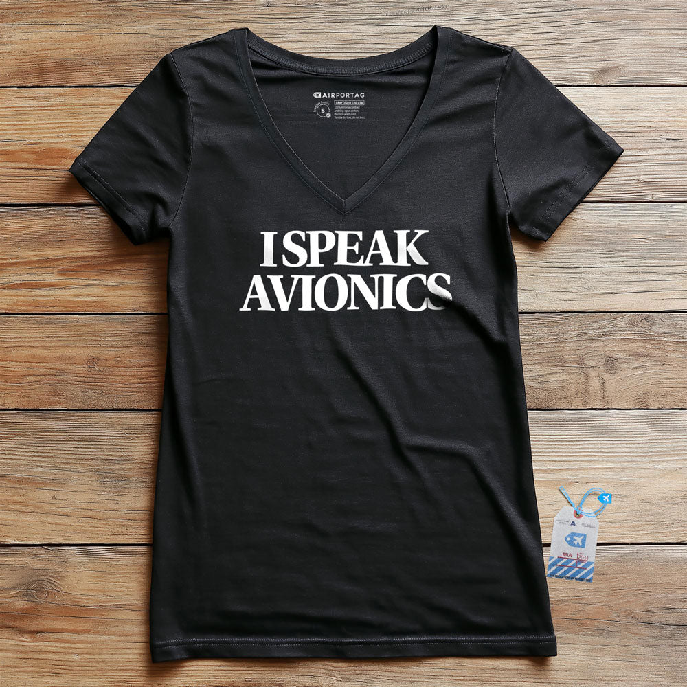 I Speak Avionics - Women's V-Neck T-Shirt