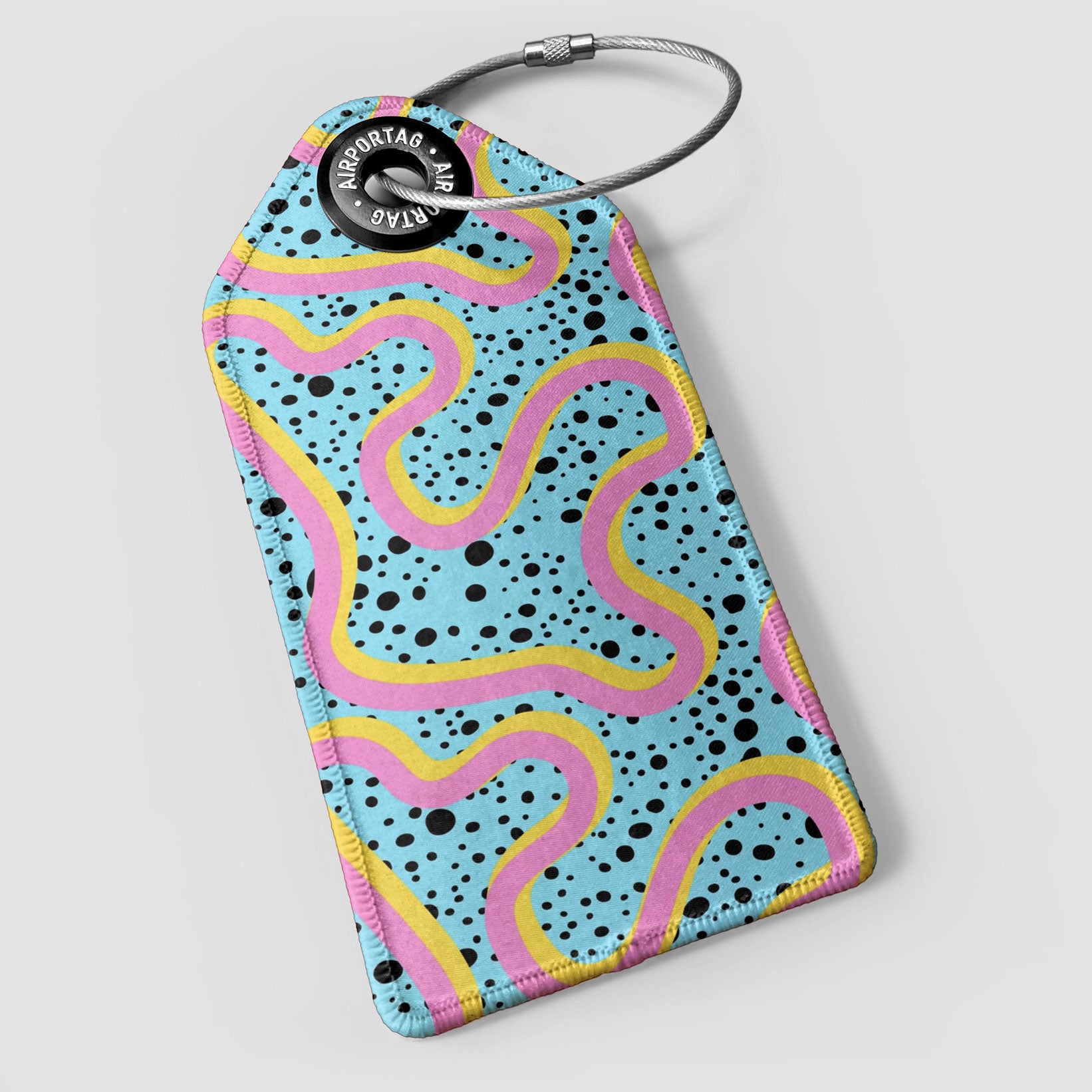 Art Dots Line Pink - Luggage Tag