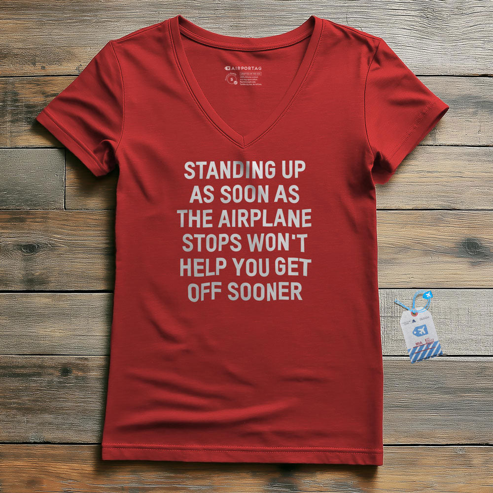 Standing Up - Women's V-Neck T-Shirt