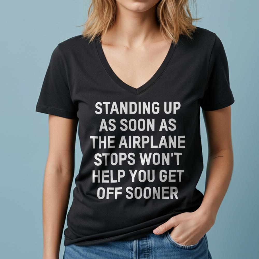 Standing Up - Women's V-Neck T-Shirt