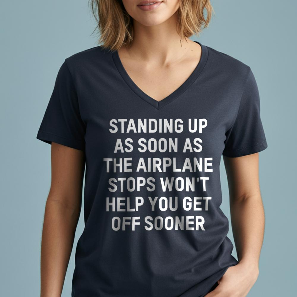 Standing Up - Women's V-Neck T-Shirt