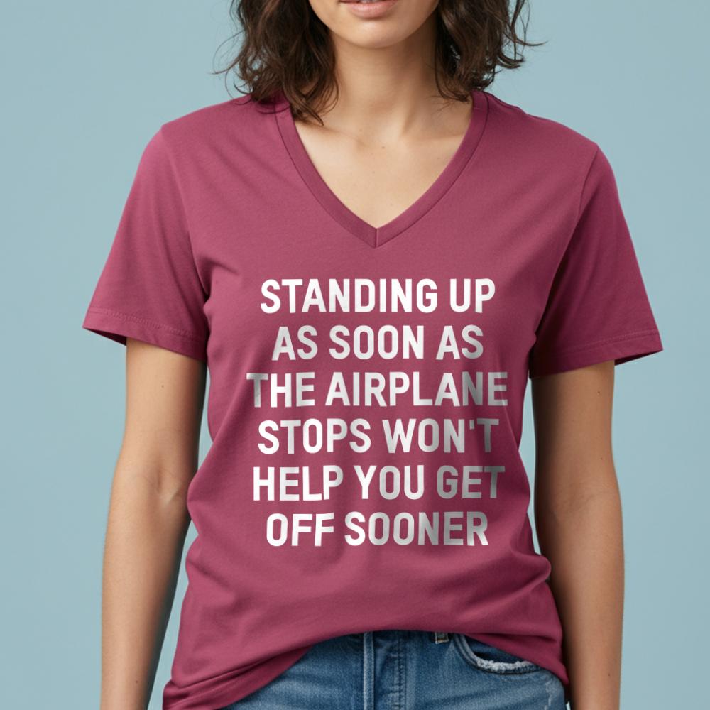 Standing Up - Women's V-Neck T-Shirt