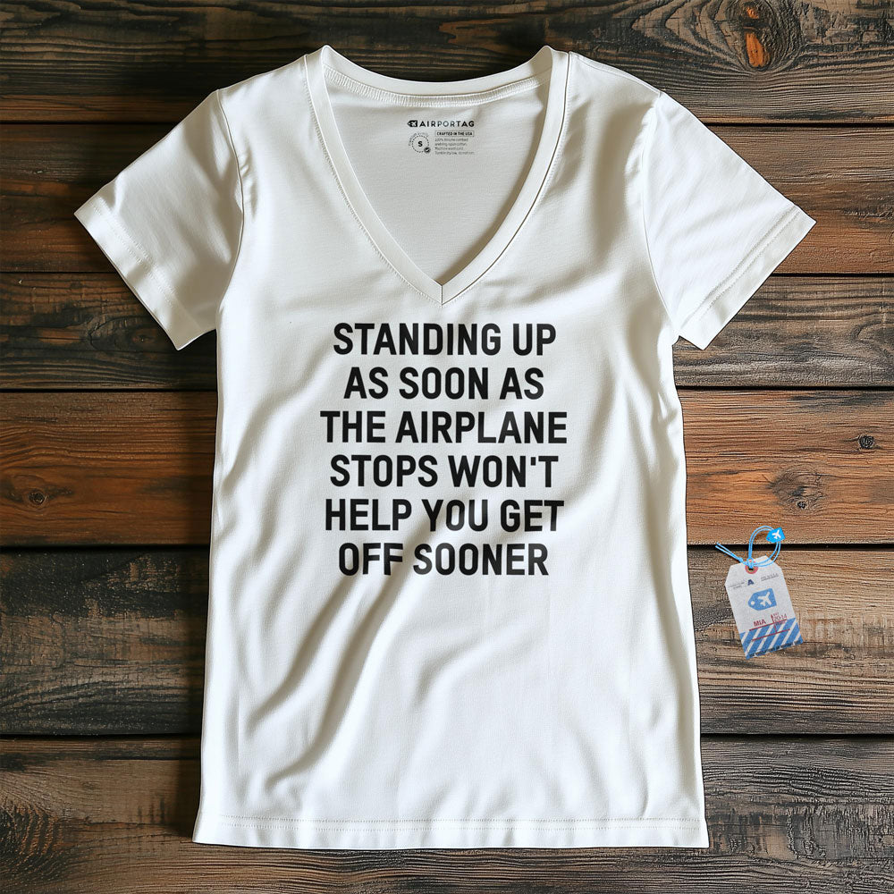 Standing Up - Women's V-Neck T-Shirt