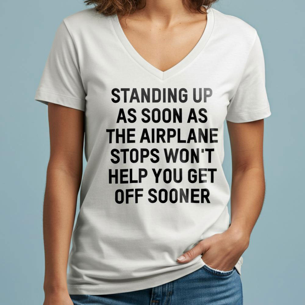 Standing Up - Women's V-Neck T-Shirt