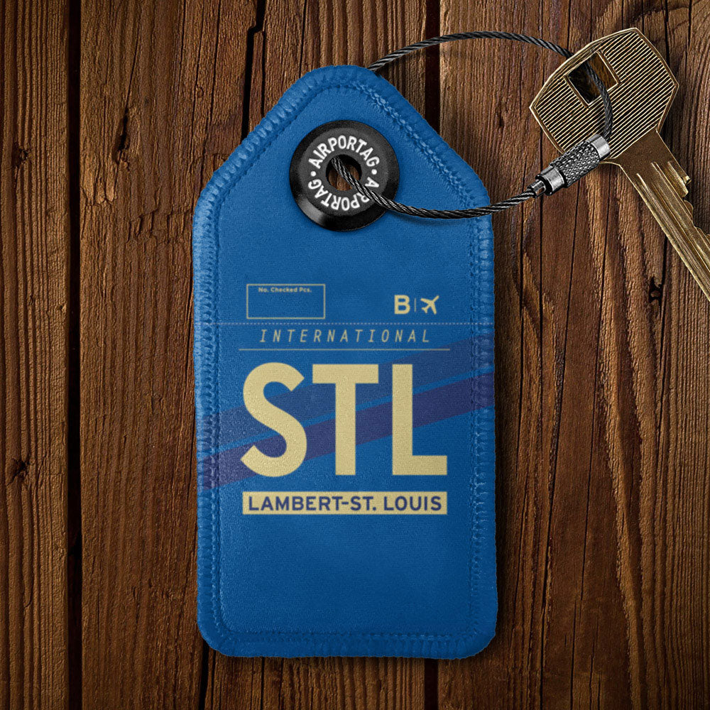 STL - Lambert–St. Louis Airport - Leather Keychain