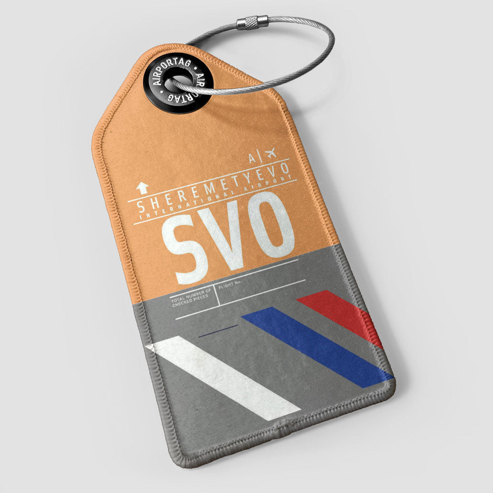 Airport Code Luggage Tag - IATA code SVO baggage tag