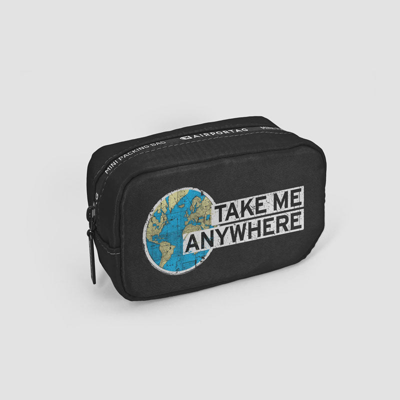 Take Me - World Map - Mini Packing Bag