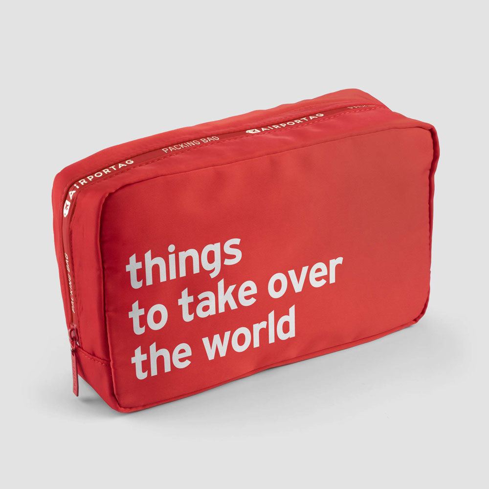 Things to take over the world - Packing Bag