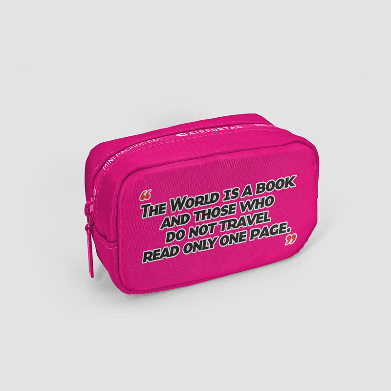 The World Is A Book - Mini Packing Bag