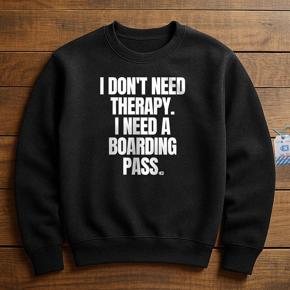 Therapy? Boarding Pass - Sweatshirt - Black