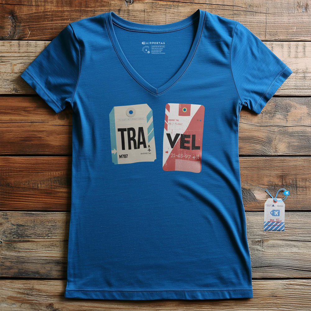 Tra Vel - Women's V-Neck T-Shirt