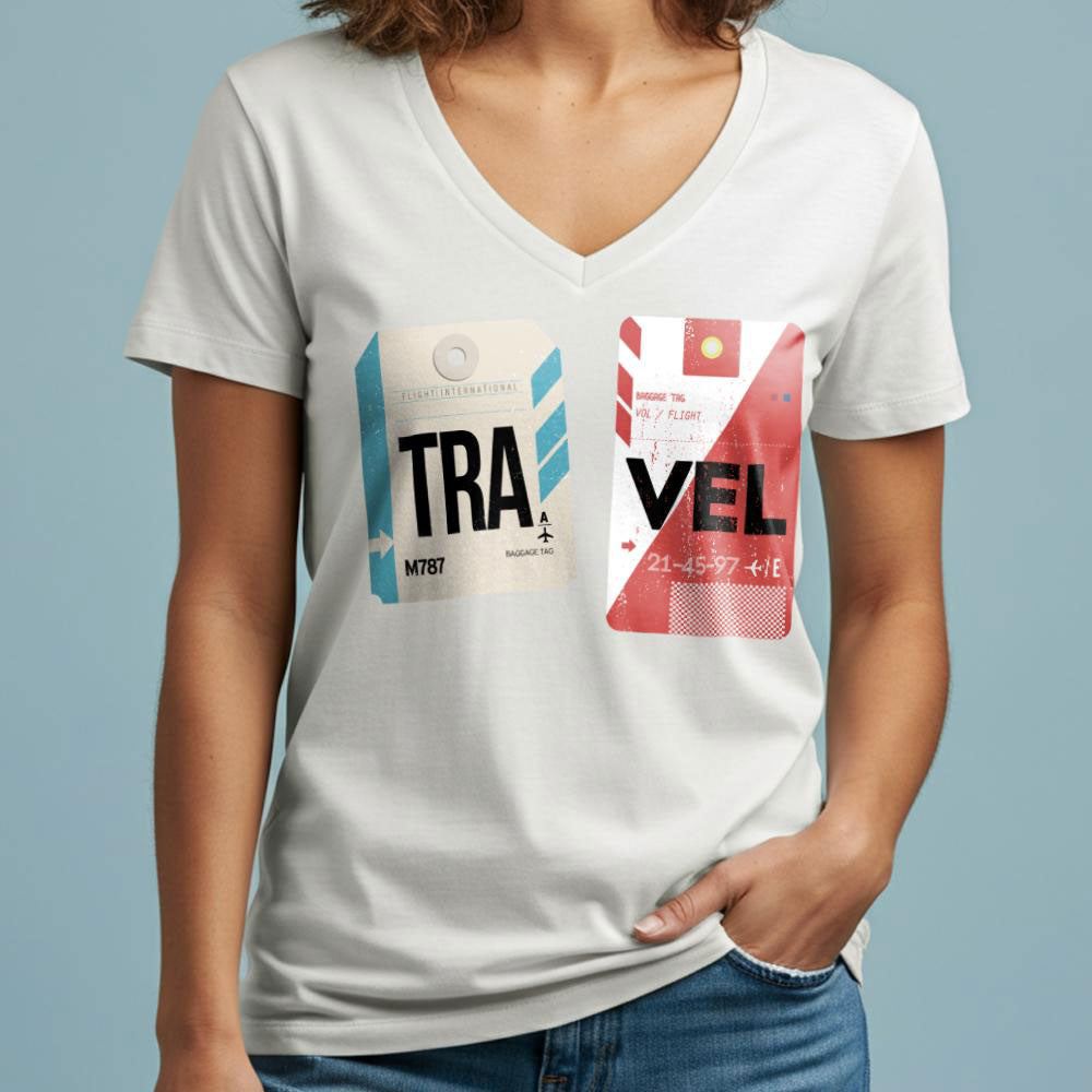 Tra Vel - Women's V-Neck T-Shirt