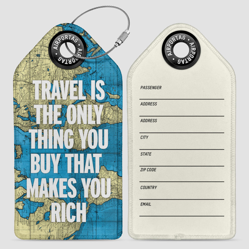 Travel is - World Map - Luggage Tag