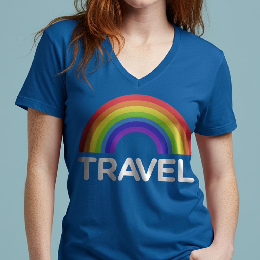 Travel Pride - Women's V-Neck T-Shirt