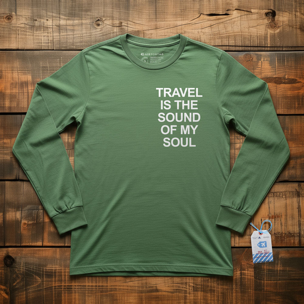 Travel is the Sound of My Soul Pocket - Long Sleeve T-Shirt