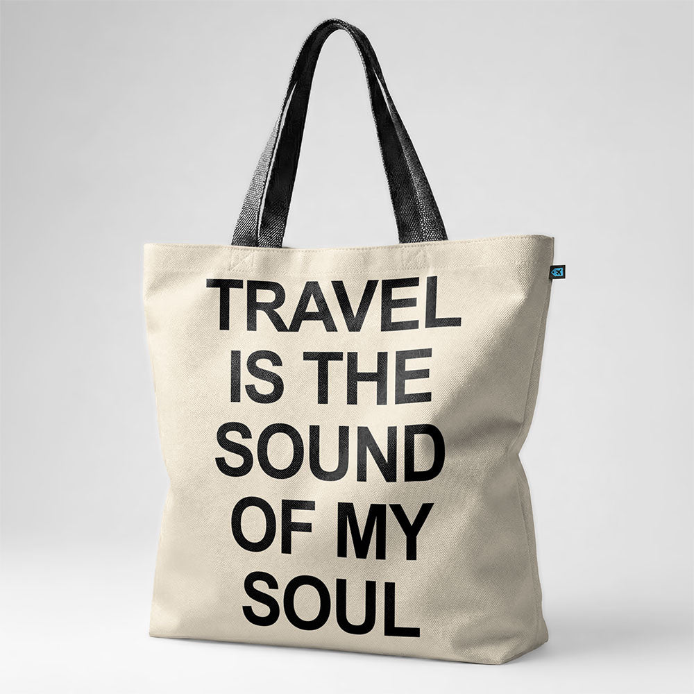 Travel is the Sound of My Soul Pocket - Tote Bag