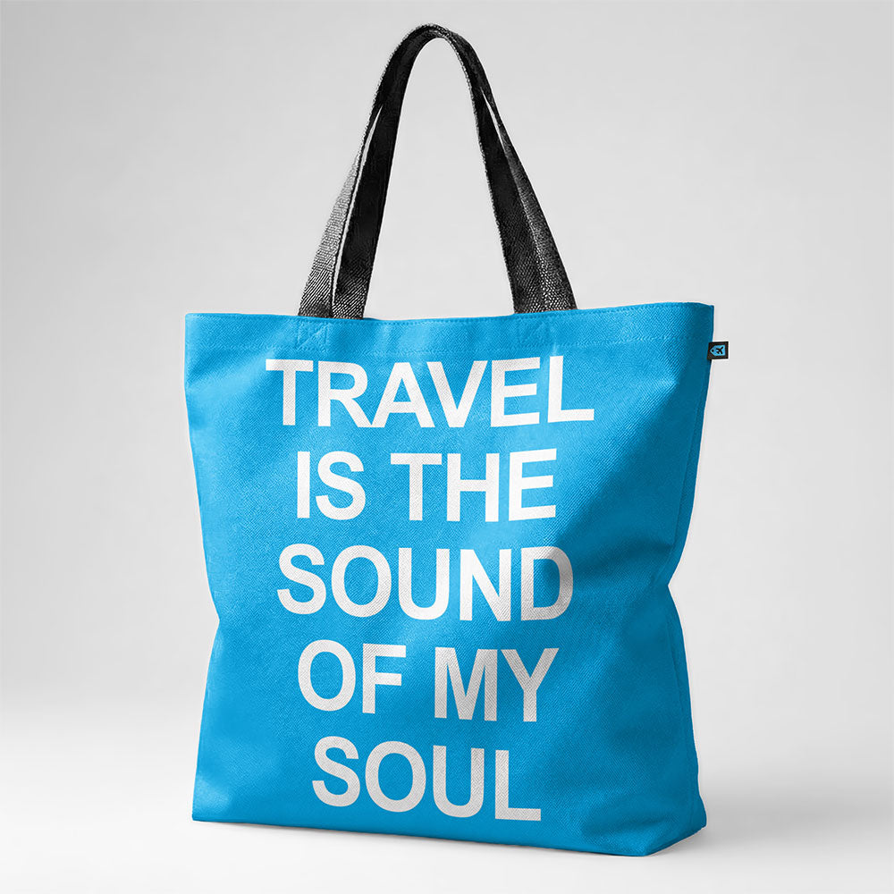 Travel is the Sound of My Soul Pocket - Tote Bag