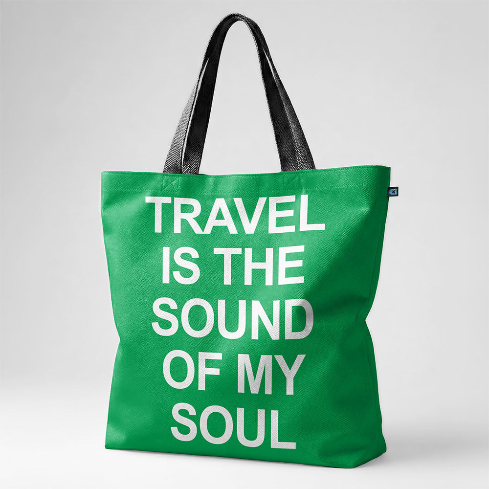 Travel is the Sound of My Soul Pocket - Tote Bag