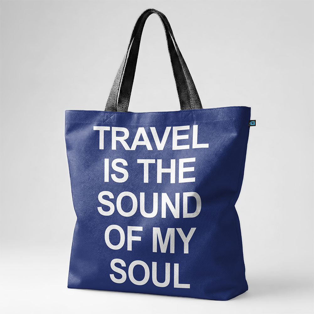 Travel is the Sound of My Soul Pocket - Tote Bag