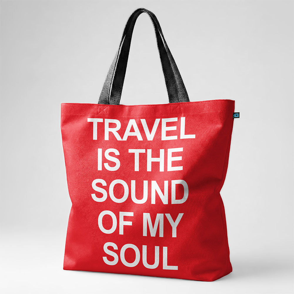 Travel is the Sound of My Soul Pocket - Tote Bag