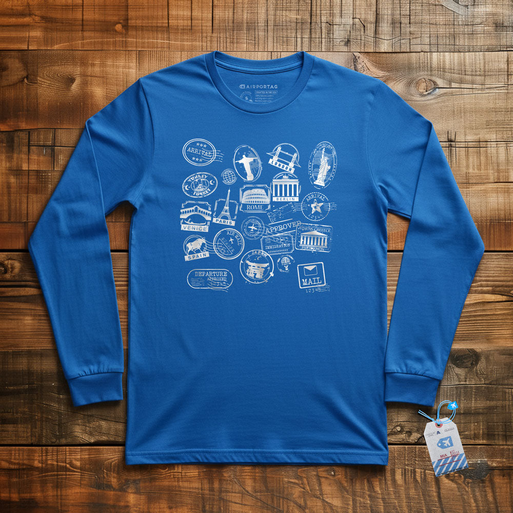 Travel Stamps - Long Sleeve T-Shirt