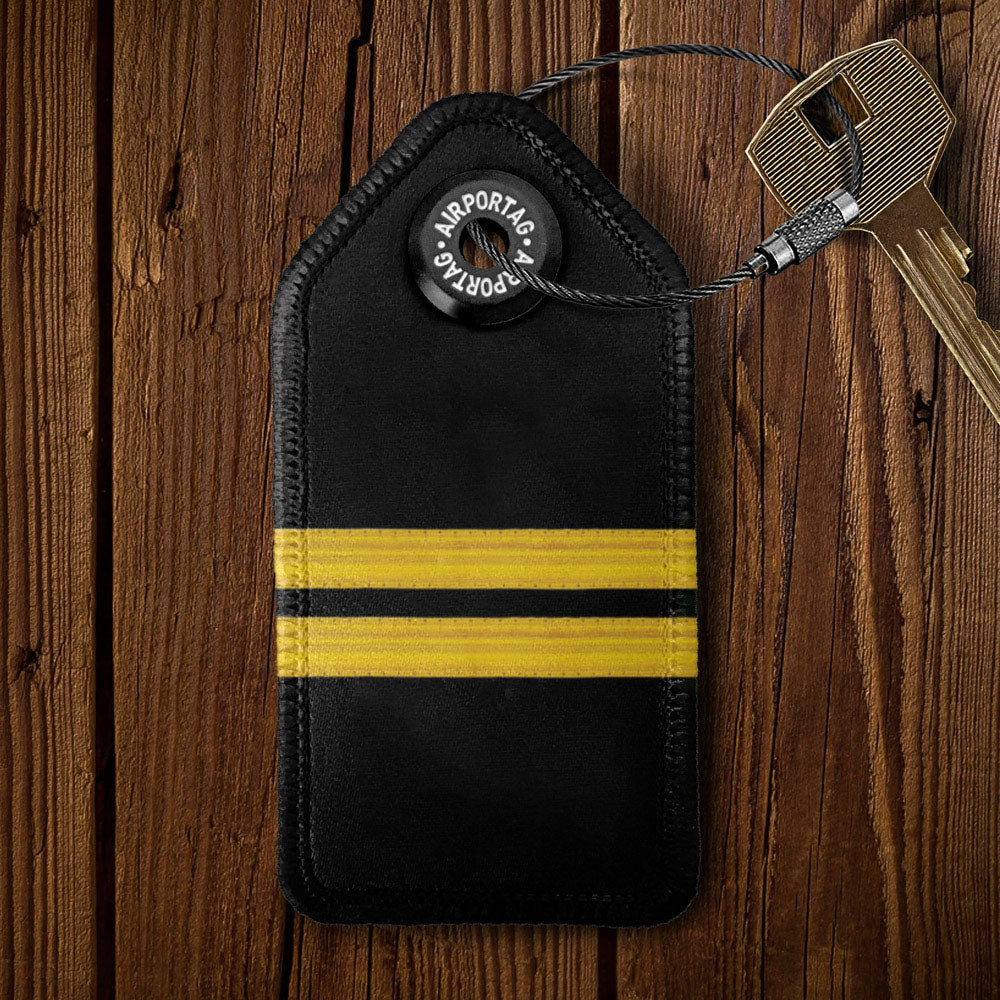 Black Pilot Stripes - Keychain