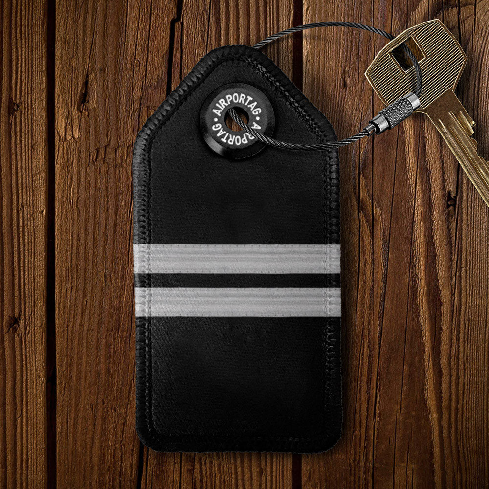 Black Pilot Stripes - Keychain