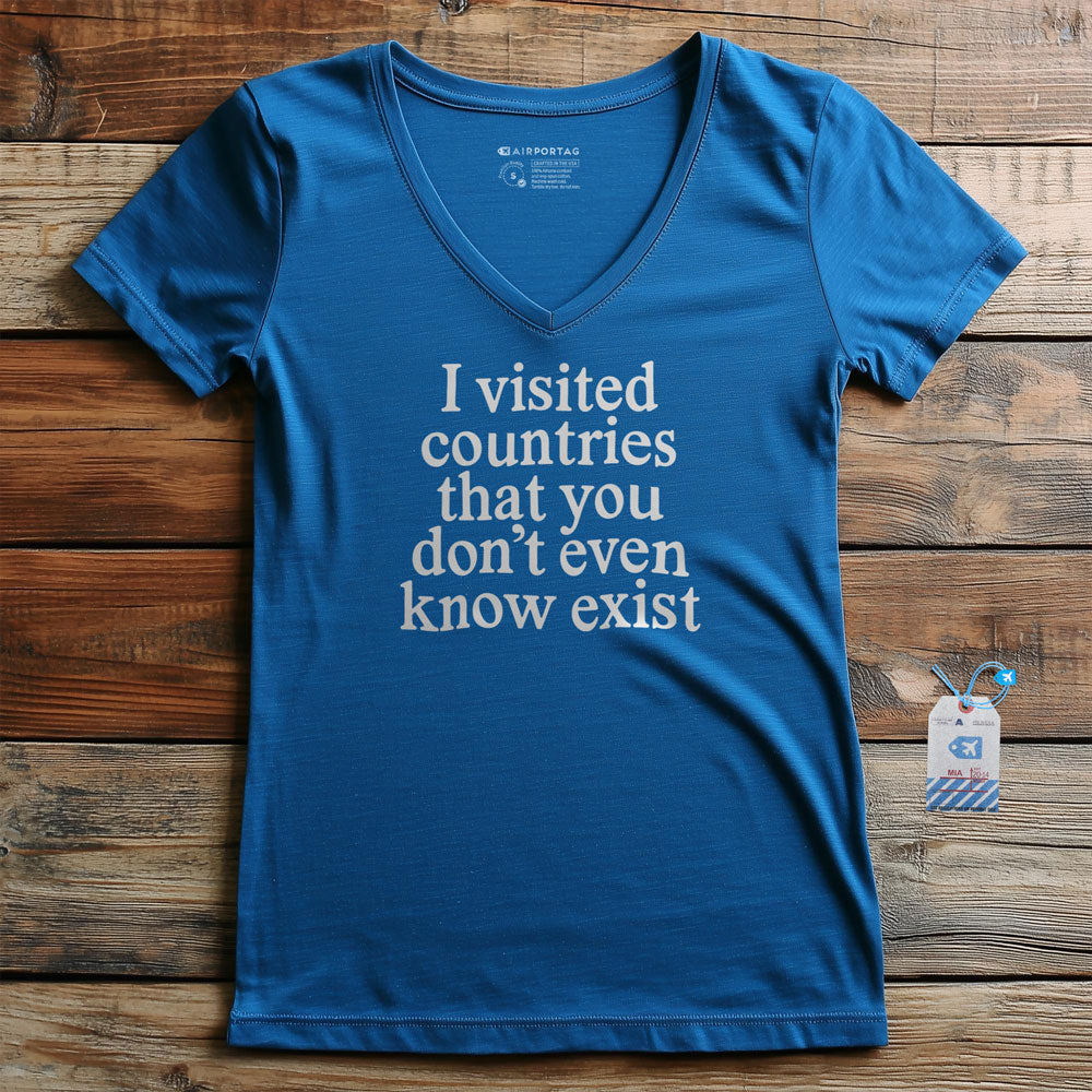 Visited Countries - Women's V-Neck T-Shirt