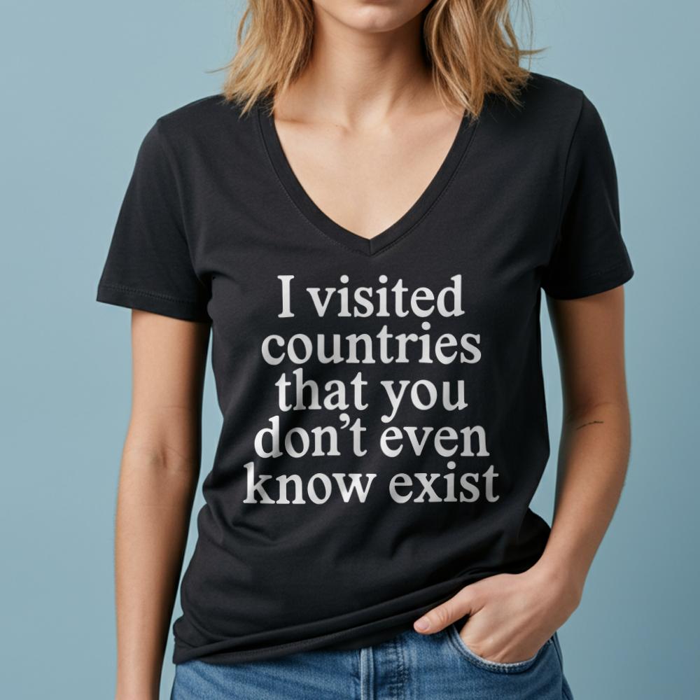 Visited Countries - Women's V-Neck T-Shirt