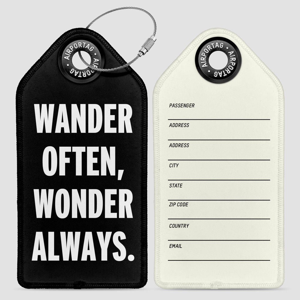 Wander Often, Wonder Always - Luggage Tag