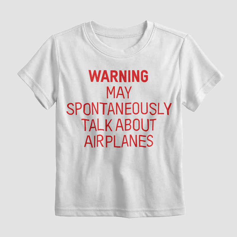 Un avertissement peut parler d'avions - T-shirt pour enfants