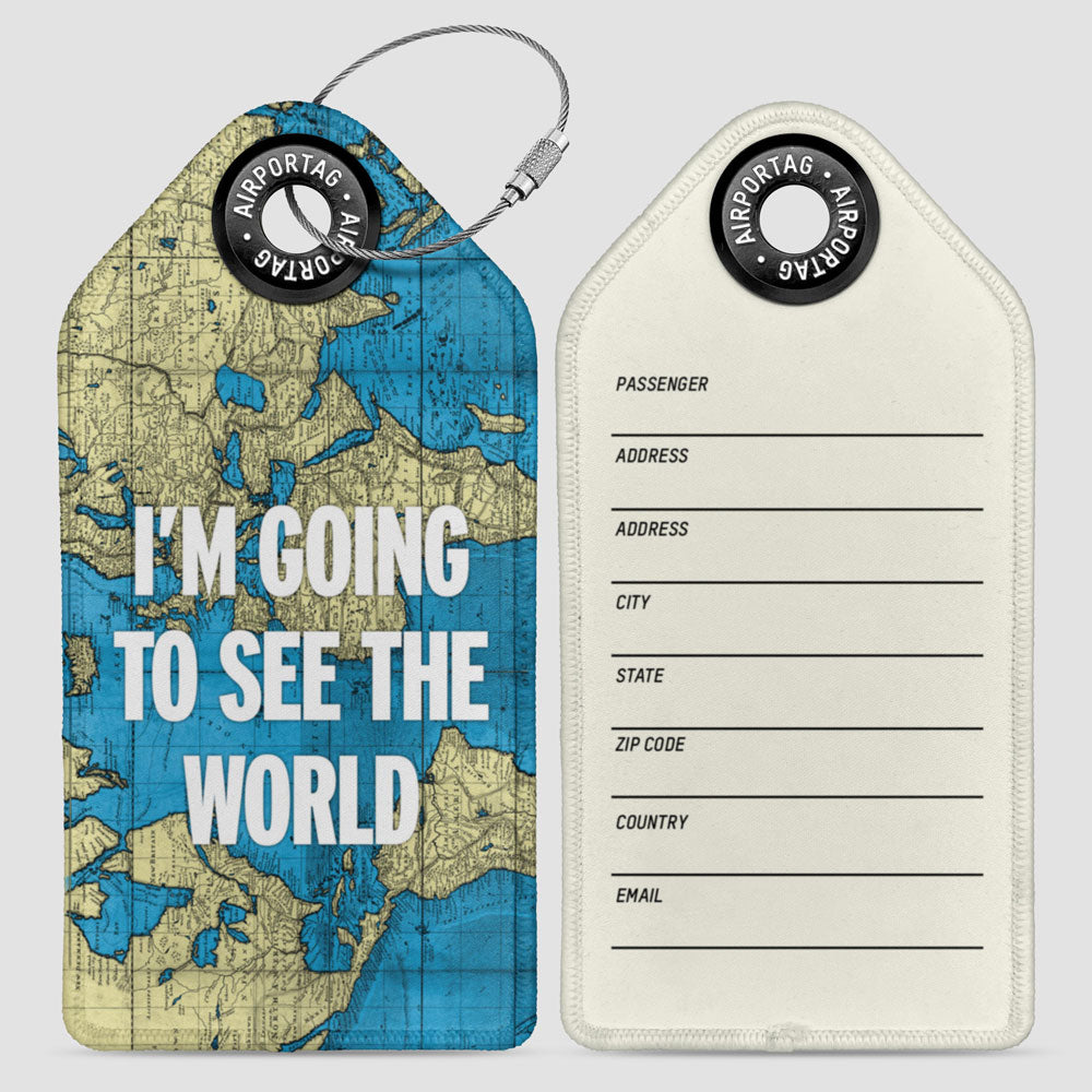 I'm Going - World Map - Luggage Tag