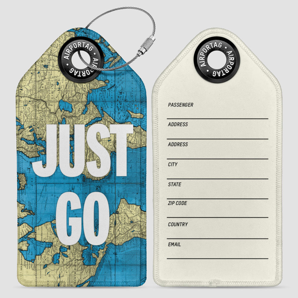 Just Go - 世界地図 - ラゲッジタグ