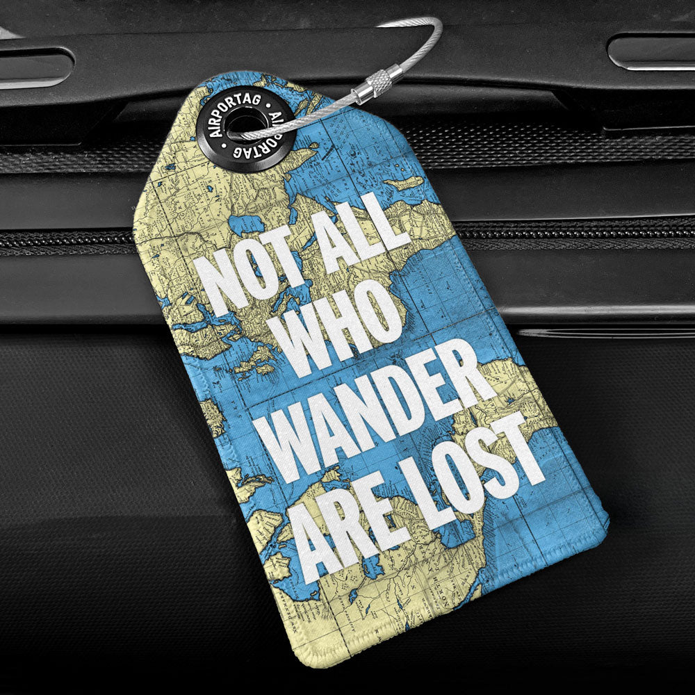 Not All Who - World Map - Luggage Tag