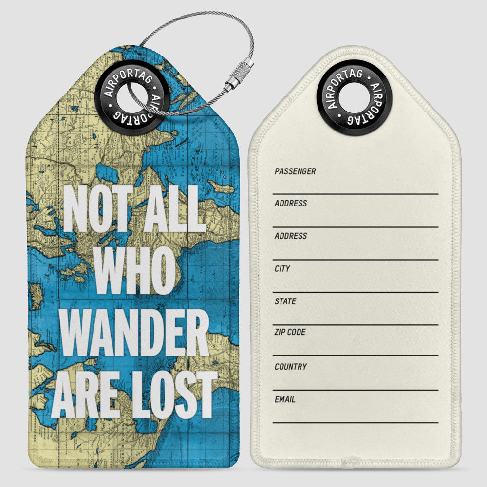 Not All Who - World Map - Luggage Tag