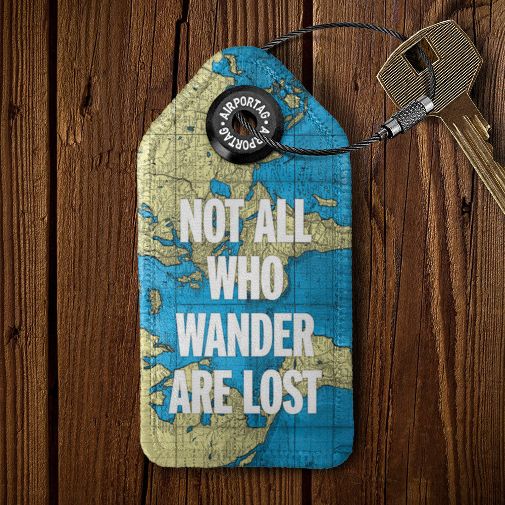 Not All Who Wander Are Lost - World Map - Keychain