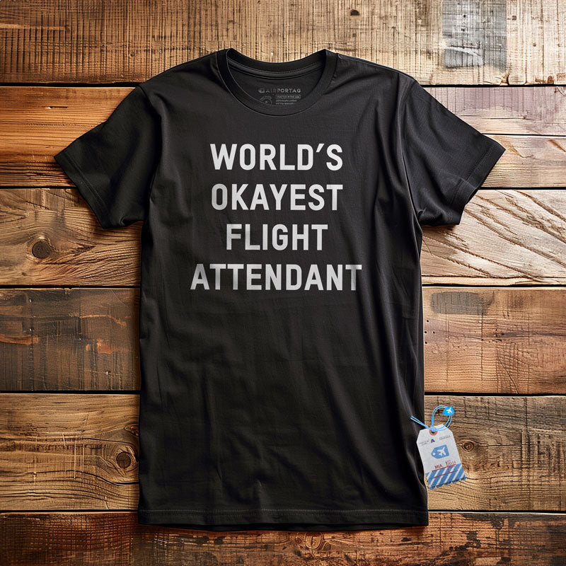 World's Okayest Flight Attendant - T-Shirt