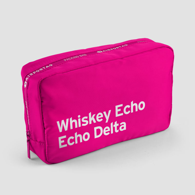 Whiskey Echo Echo Delta - Packing Bag