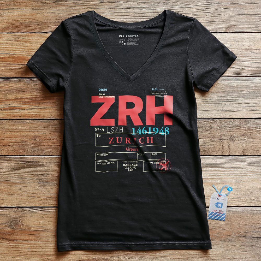 ZRH - Women's V-Neck T-Shirt