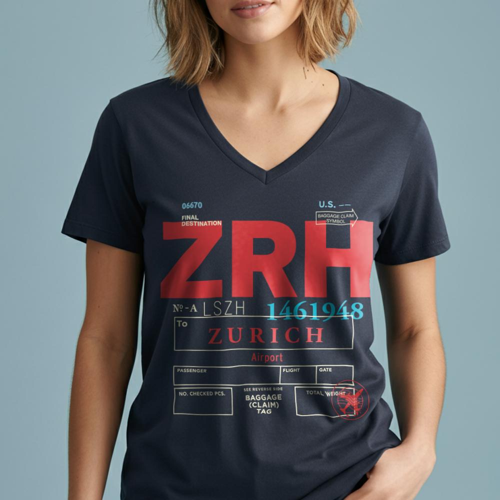 ZRH - Women's V-Neck T-Shirt