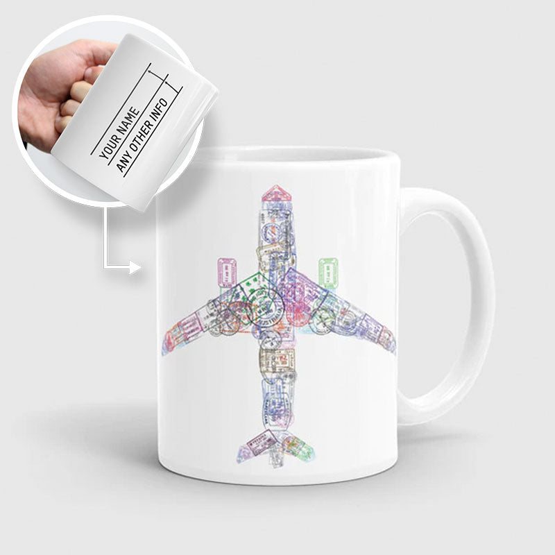 Airplane Stamps - Mug